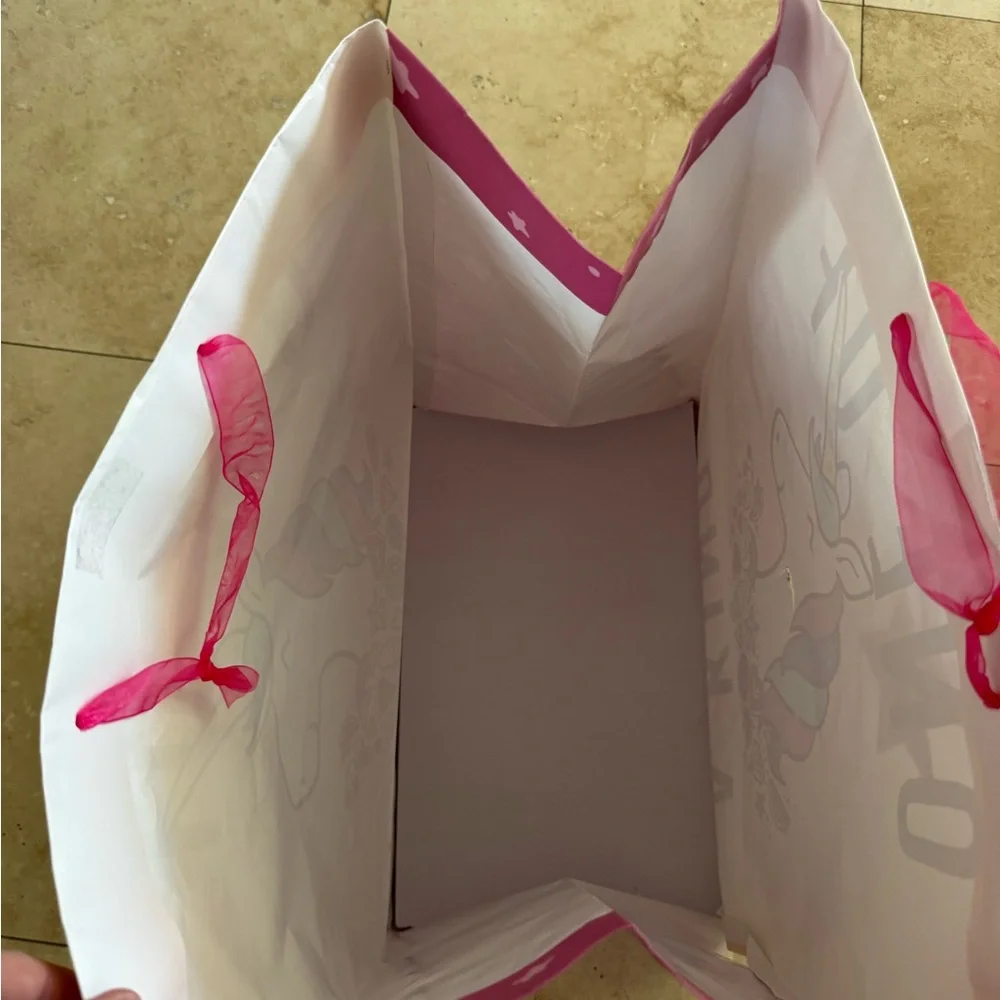 Extra large unicorn gift bag pink